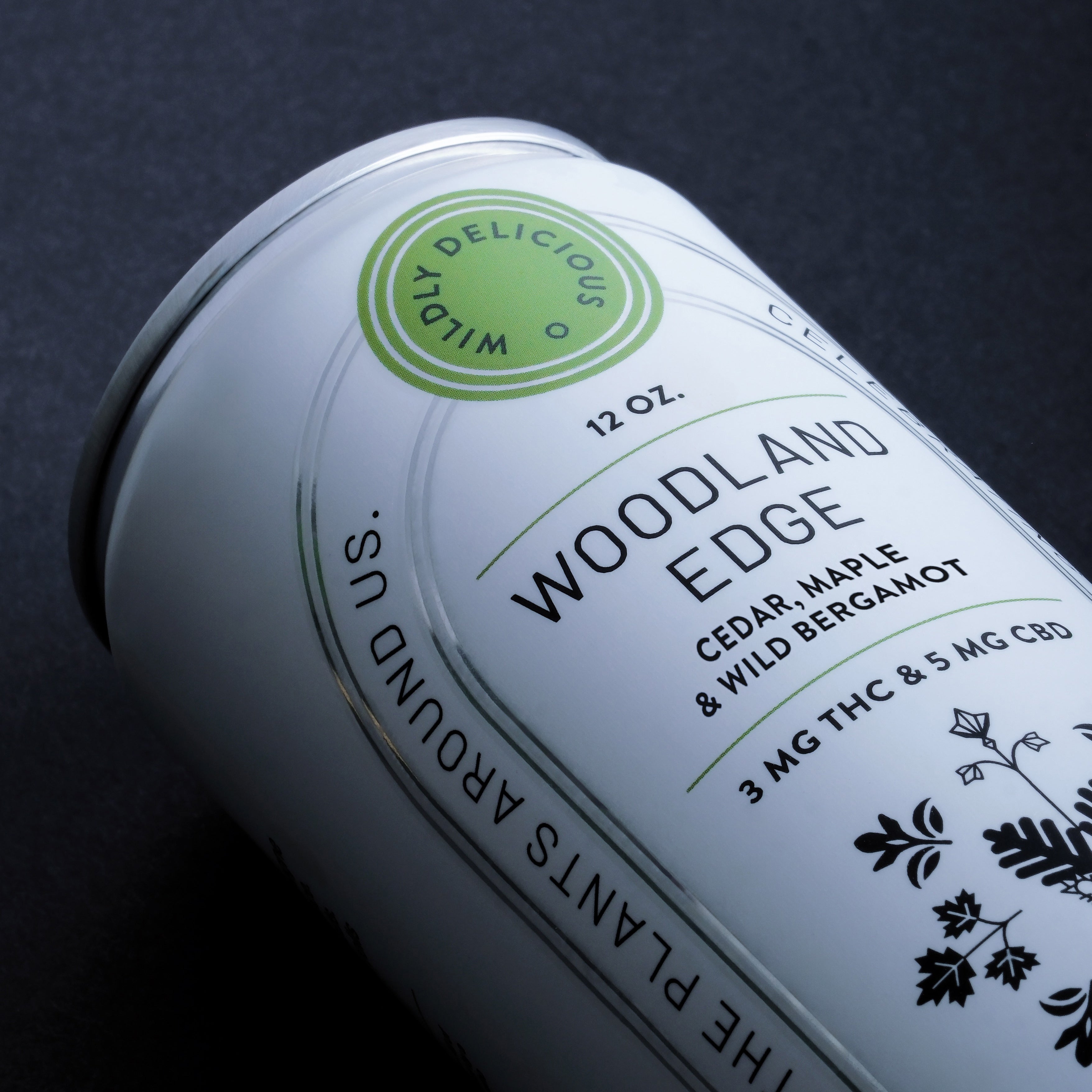 Heti CBD & THC Beverage in flavor Woodland Edge is Cedar, Maple, and Wild Bergamot.