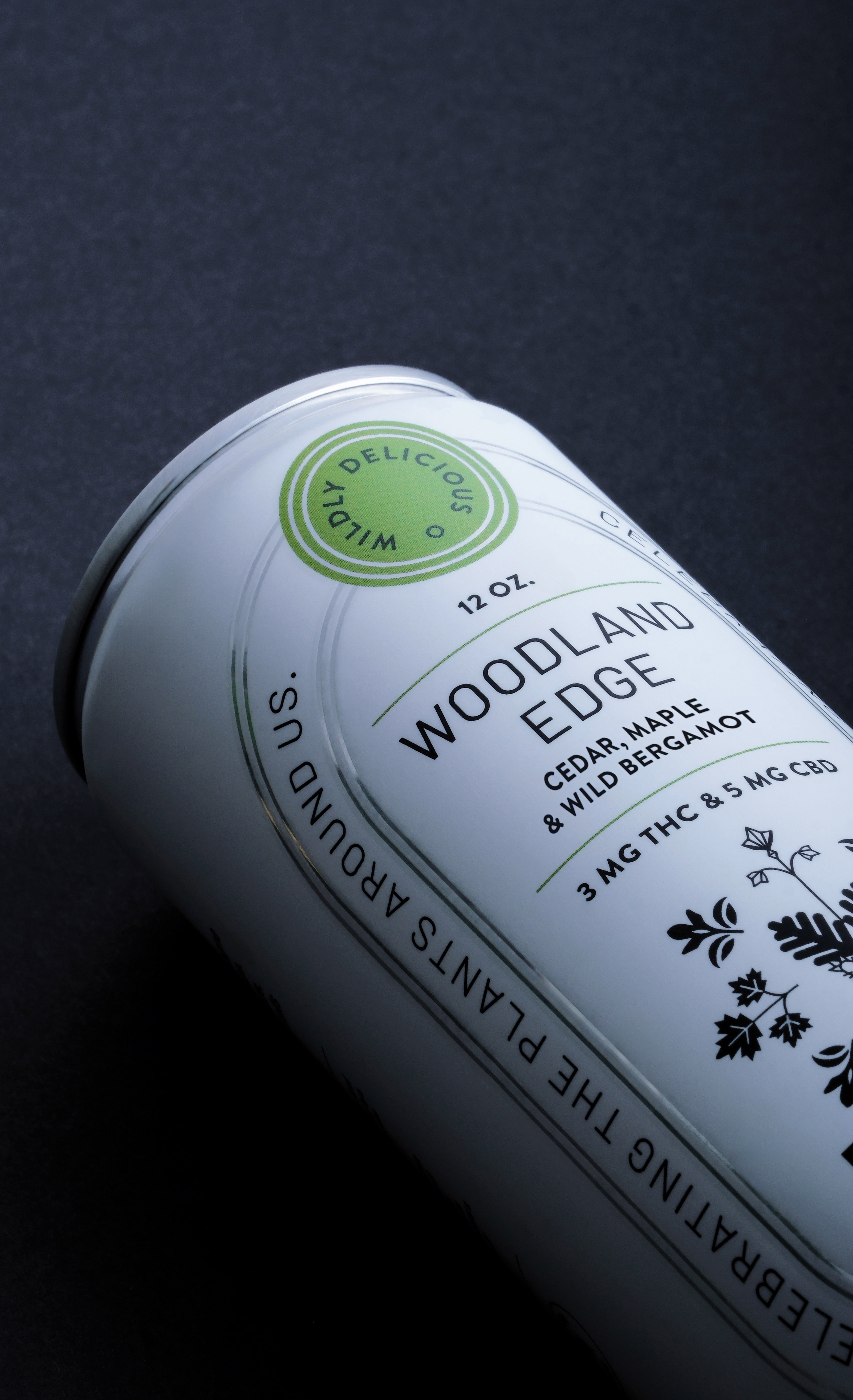Heti CBD & THC Beverage in flavor Woodland Edge is Cedar, Maple, and Wild Bergamot.