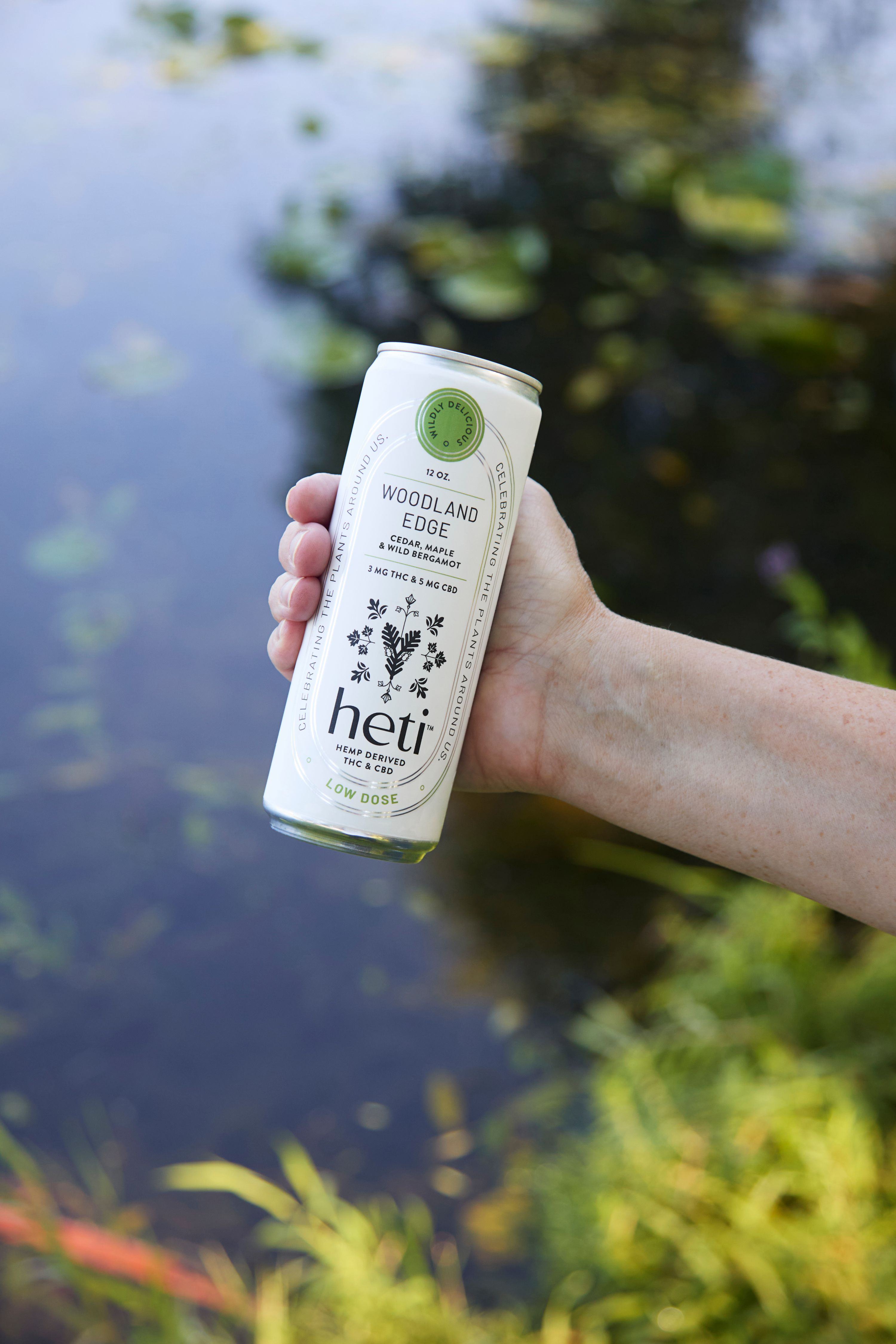 Heti Cannabis Drink in flavor Woodland Edge is Cedar, Maple, and Wild Bergamot.