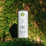 Heti CBD & THC Beverage in flavor Woodland Edge is Cedar, Maple, and Wild Bergamot.