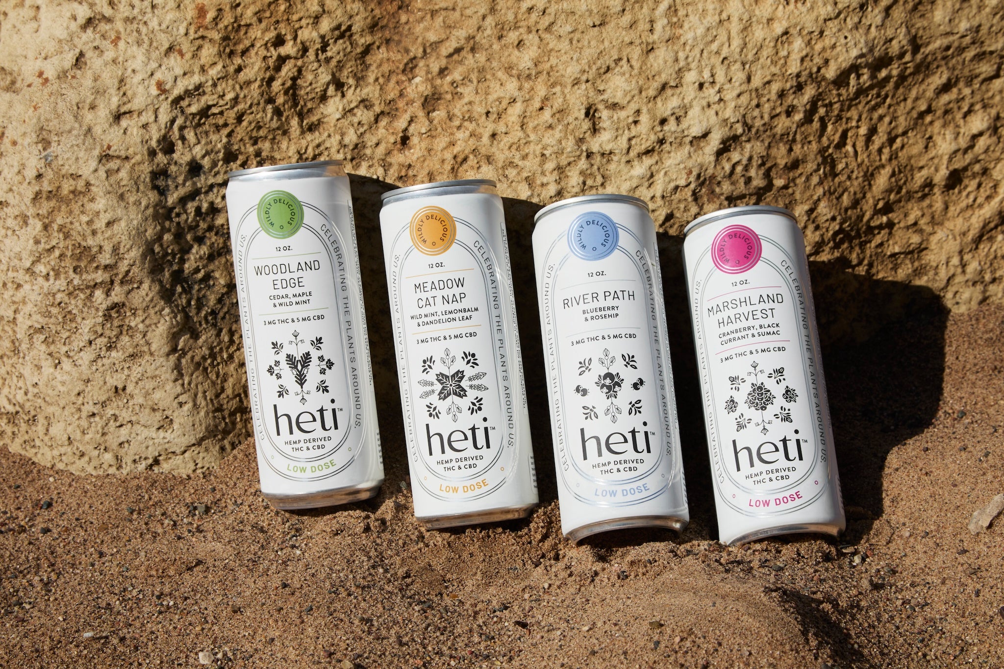 Heti All Natural Vegan Seltzer Variety Pack With Flavors Like Blueberry, Wild Mint, Cranberry, And Maple.