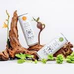 Heti CBD & THC mocktail beverage can in flavor Meadow Cat Nap which is dandelion leaf, lemon balm and wild mint. Flavor Woodland edge is cedar, maple, and bergamot.