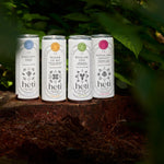 Heti Cannabis Seltzer Variety Pack With Flavors Like Blueberry, Wild Mint, Cranberry, And Maple.