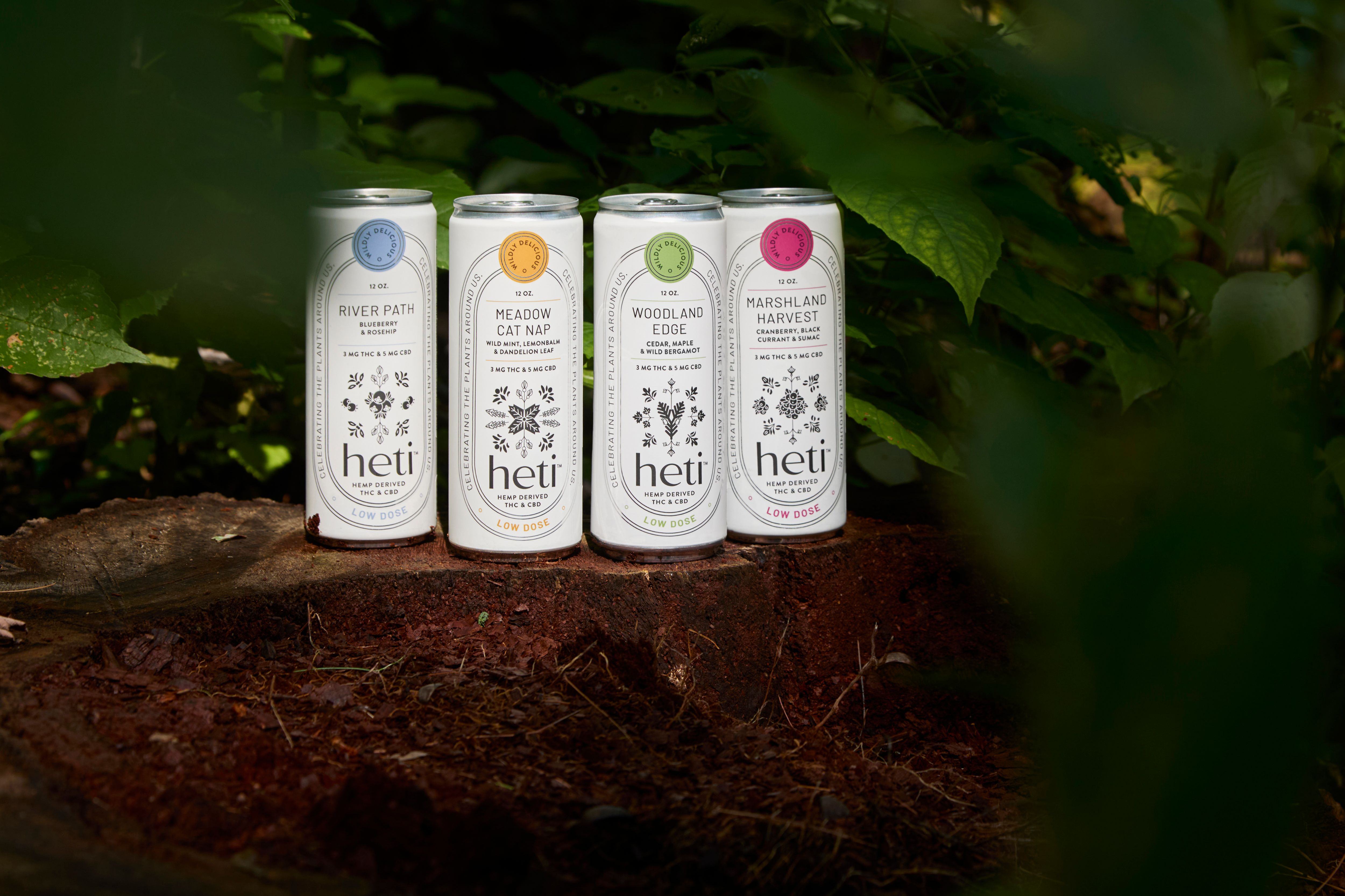 Heti Cannabis Seltzer Variety Pack With Flavors Like Blueberry, Wild Mint, Cranberry, And Maple.