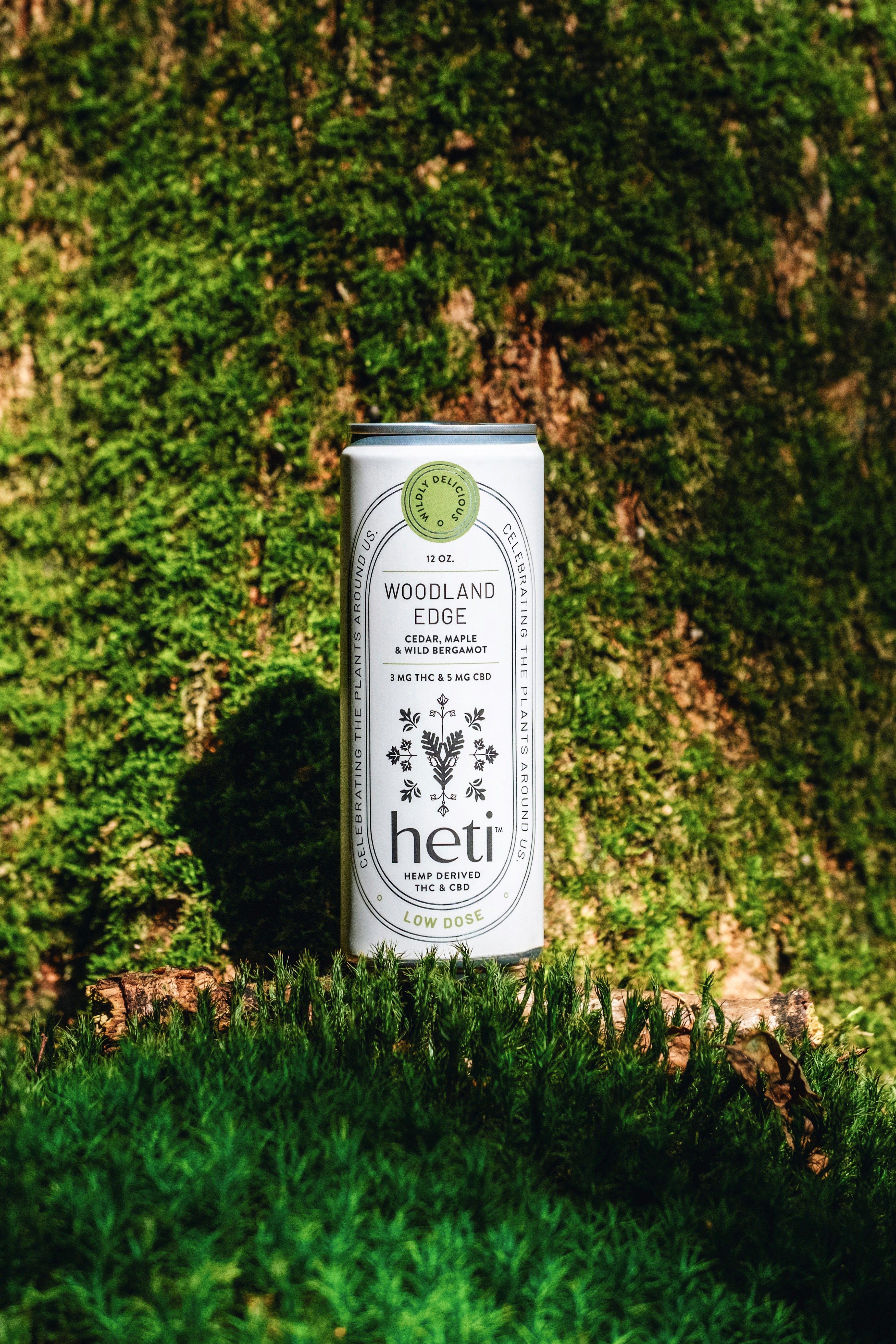 Heti CBD & THC Beverage in flavor Woodland Edge is Cedar, Maple, and Wild Bergamot.
